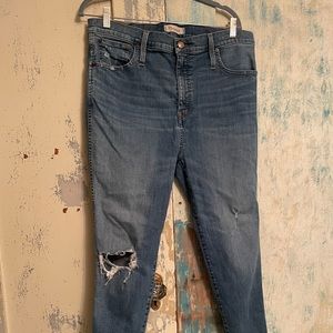 Madewell jeans, 10” high-rise skinny, size 33